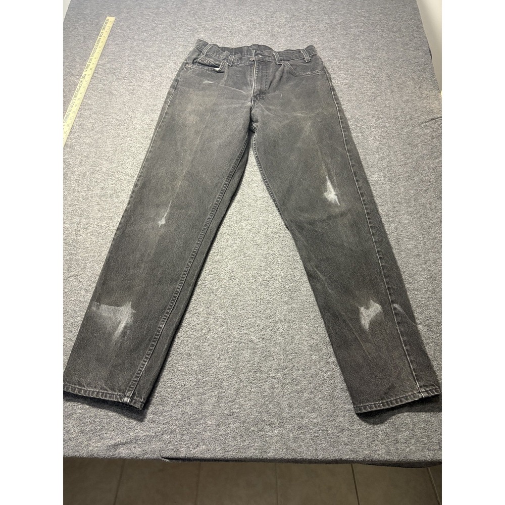 Levi's 554 Jeans Mens 33x34 Gray Denim Double Stitch Comfort Mid Rise Streetwear